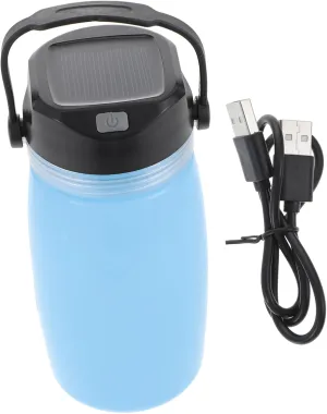 YARNOW Solar Kettle Charging Collapsible Design Led Camping Light Camping Tea Kettle
