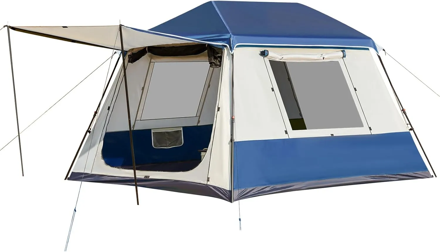 YOLENY Instant Cabin Tent 4/6/8/10 Person, Family Large Camping Tent, 60s Easy Setup with Rainfly & Waterproof Portable with Carry Bag for Family Activities, 4 Season