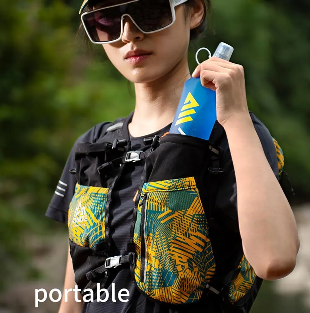 YOUGLE 2 Pack Soft Hydration Flask TPU Collapsible Water Bottles for Running Hydration Vest, BPA-Free, for Cycling Marathon Hiking