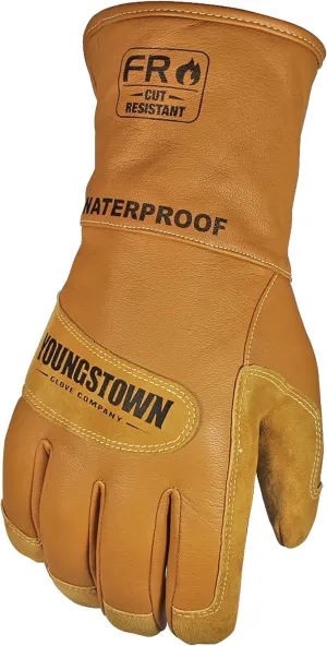 Youngstown Glove 11-3285-60-XXL Flame Resistant Waterproof Leather Utility Lined with Kevlar Gloves, 2X-Large