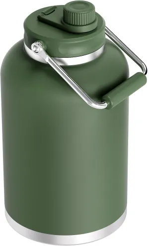 Zenbo 128 oz Jug with Straw Keeps Cold up to 48 Hrs,One Gallon Large Double Wall Vacuum Insulated Water Bottle,Sweat-Proof Leak-Proof, Stainless Steel Thermos for Hot & Cold Drinks