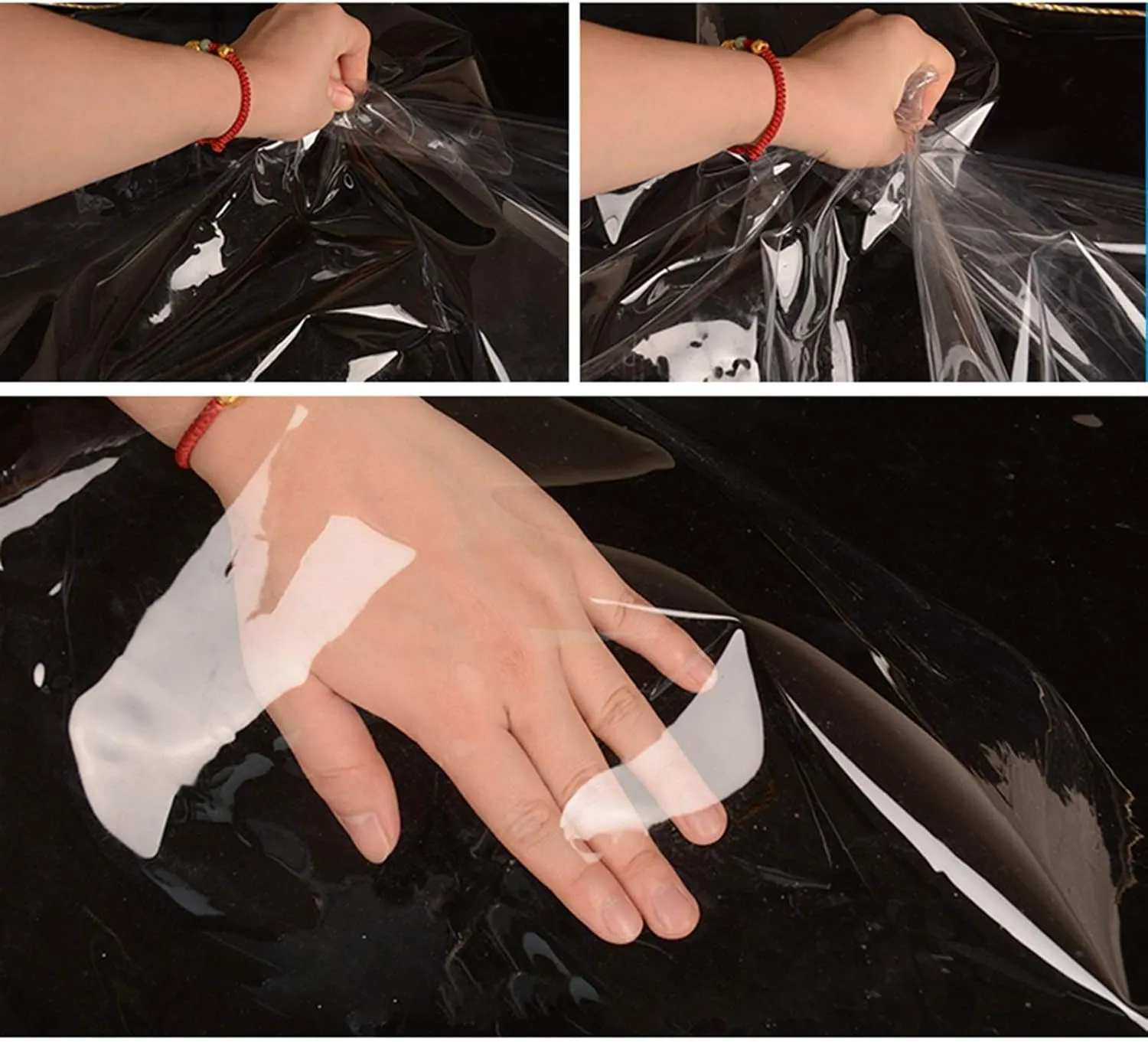 ZHANGQINGXIU Transparent Outdoor Waterproof Tarpaulin, Waterproof Anti Heat Tarpaulin, Outdoor Indoor Protection Tarpaulin Water and UV Resistant 450g / M2 High Density
