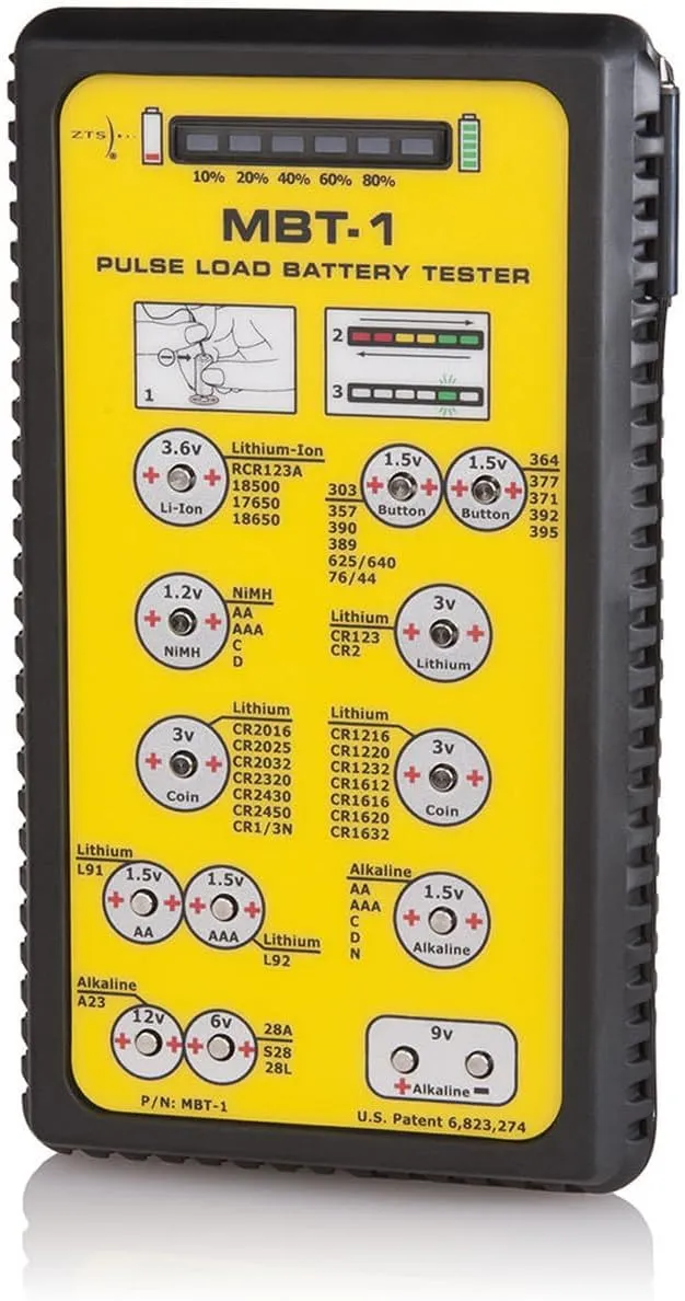 ZTS Inc. MBT-1 Multi-Battery Tester for More Than 30 Different Battery Types
